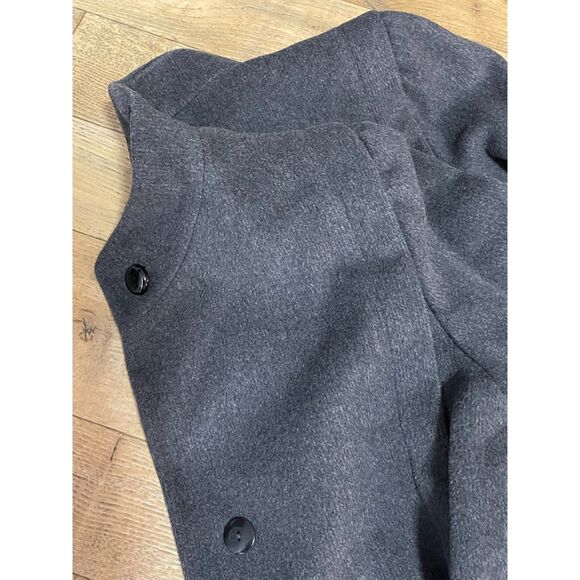 Karen Petites Gray Wool Cashmere Blend Long Coat Women’s Size 10P USA Made - Picture 8 of 14